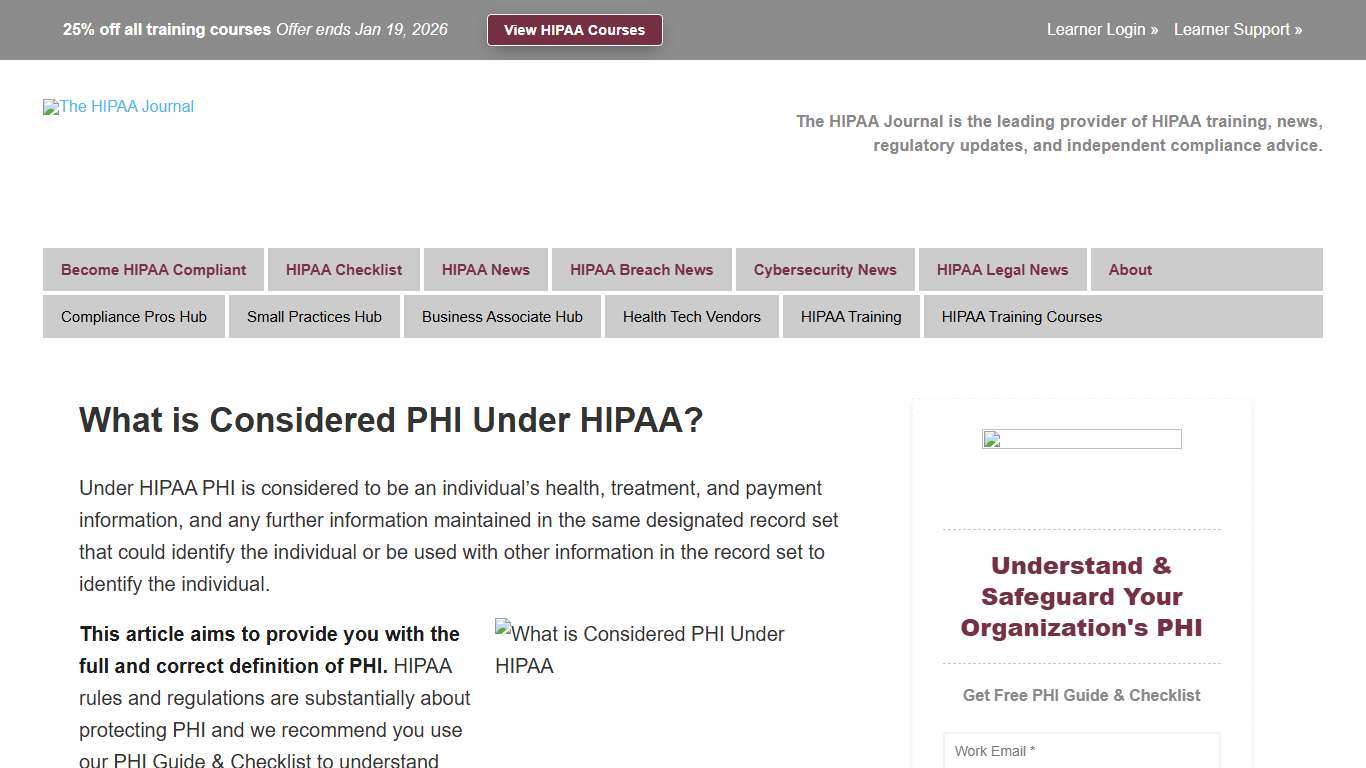 What is Considered PHI under HIPAA? Updated for 2026
